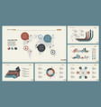 six logistics slide templates set vector image