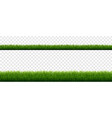 green grass border with isolated transparent vector image vector image