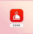 modern cook icon design vector image