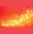 abstract yellow bokeh blur on red background vector image vector image