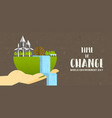 environment day banner green earth landscape vector image vector image