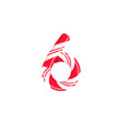 cane letter 6 candy font element sweet vector image vector image