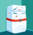 fat fridge vector image vector image