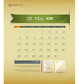 may 2013 calendar vector image vector image
