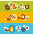 spring banner flat set vector image vector image