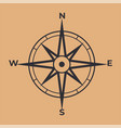 compass icon wind rose with north orientation vector image vector image