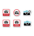 no photos cameras flash icons vector image vector image