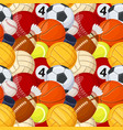 sport balls seamless pattern various sports games vector image