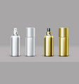 3d blank metal spray deodorant bottle with cap vector image vector image