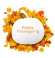 happy thanksgiving background with maple leaves vector image