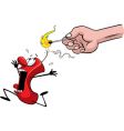 cartoon fire cracker vector image