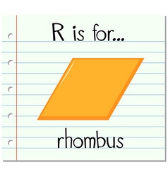 Flashcard alphabet r is for rain Royalty Free Vector Image