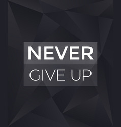 Boxing girl with motivational quote never give up Vector Image