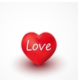 red heart with inscription love vector image