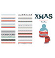 seamless christmas and winter pattern brushes vector image