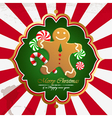 christmas vintage background with cookies vector image
