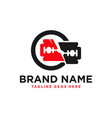 razor blade inspiration logo with letter c vector image vector image