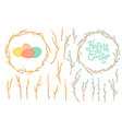set of festive decorations for happy easter vector image vector image