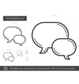 chat bubbles line icon vector image
