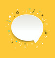 speech bubble isolated yellow background vector image vector image
