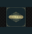 luxury logo template golden vintage vector image