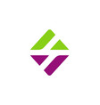 abstract triangle line letter s logo vector image vector image
