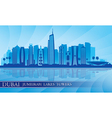 dubai jumeirah lakes towers skyline silhouette vector image