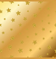 golden glitter stars seamless pattern vector image vector image