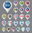 set the pointer to map with flag vector image