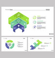 three consulting slide templates set vector image