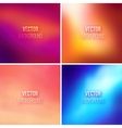 abstract colorful blurred backgrounds set vector image