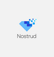 abstract pixel diamond logo icon design modern vector image