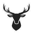 black deer head vector image