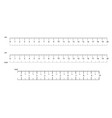 rulers inch and metric measuring tool vector image vector image