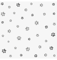 seamless animal pattern of paw footprint vector image vector image
