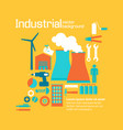 industrial factory design yellow background vector image