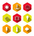travel and vacation icon collection - silhouette vector image vector image