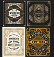 cards set western style vector image vector image