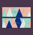 paper cardboard overlapping triangles vector image vector image