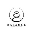 stone balance logo circle vector image