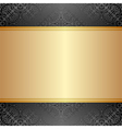 gold and black background with ornaments vector image