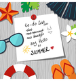 summer to do list vector image vector image