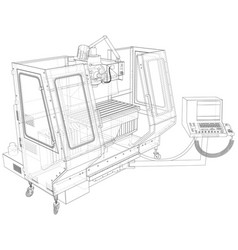 3d designer and cnc machine operator Royalty Free Vector