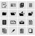 black document icon set vector image