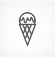ice cream icon vector image vector image