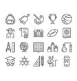 back to school icon education and learning line vector image