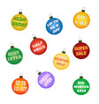 christmas balls with promotional offers vector image