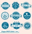 league mvp labels and icons vector image vector image