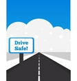 drive carefully at winter time vector image