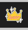 queen crown sticker vector image vector image